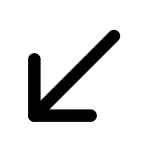 Arrow Left Down SVG Icon